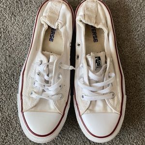 White Converse Lowtop Size 8